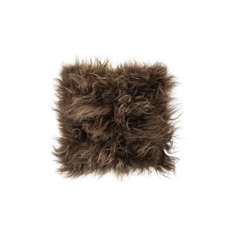 Orzechowa futrzana poduszka na krzesło z długim włosiem Arctic Fur Eglé, 37x37 cm Bonami Kup teraz