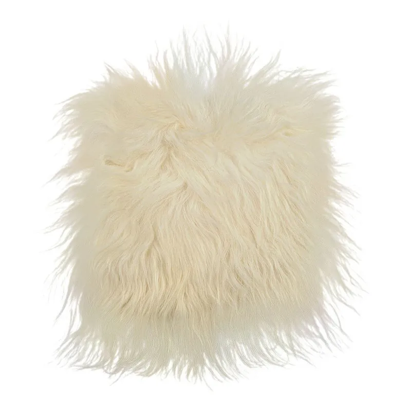Bezpieczna płatność Biała futrzana poduszka na krzesło z długim włosiem Arctic Fur Eglé, 37x37 cm Bonami