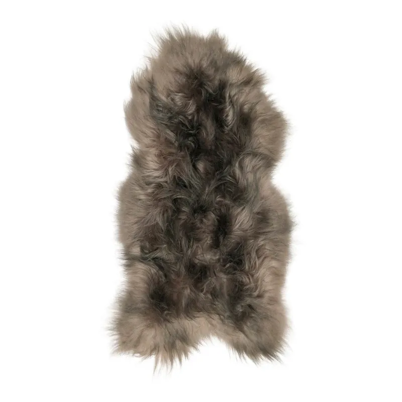 Szarobrązowy futrzany dywan z owczej skóry z długim włosiem Arctic Fur Ptelja, 100x55 cm Bonami Najlepsza cena