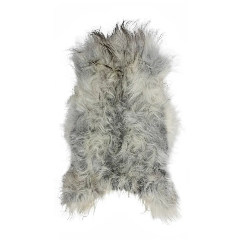 Jasnoszary futrzany dywan z owczej skóry z długim włosiem Arctic Fur Chesto, 90x50 cm Bonami Nowość