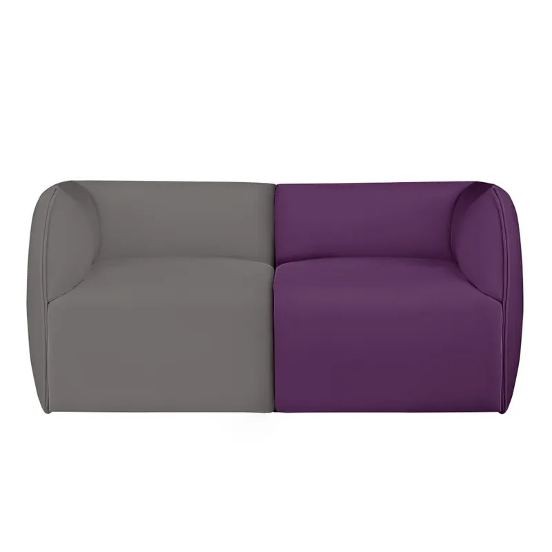 Okazja Szaro-fioletowa modułowa sofa 2-osobowa Norrsken Ebbe Bonami