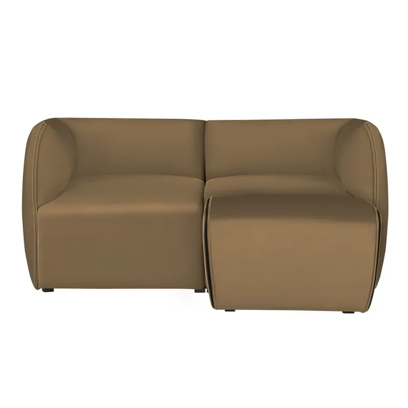 Ciemnobrązowa modułowa sofa 2-osobowa z podnóżkiem Norrsken Ebbe Bonami Zamów teraz
