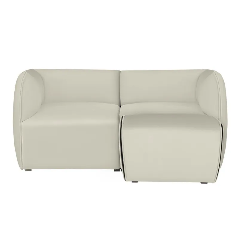 Szybka wysyłka Kremowa modułowa sofa 2-osobowa z podnóżkiem Norrsken Ebbe Bonami