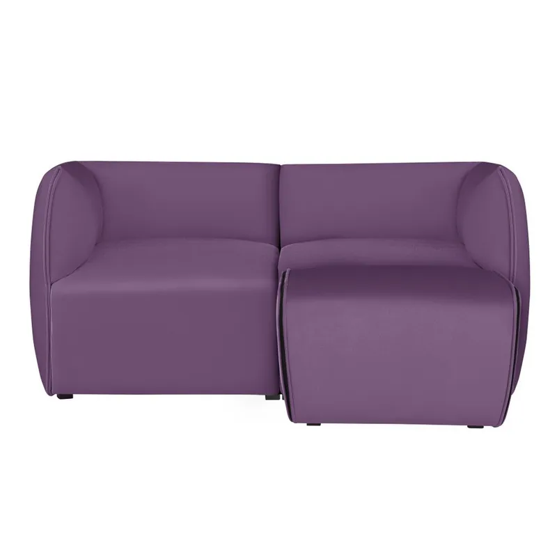 Fioletowa modułowa sofa 2-osobowa z podnóżkiem Norrsken Ebbe Bonami Tylko dziś