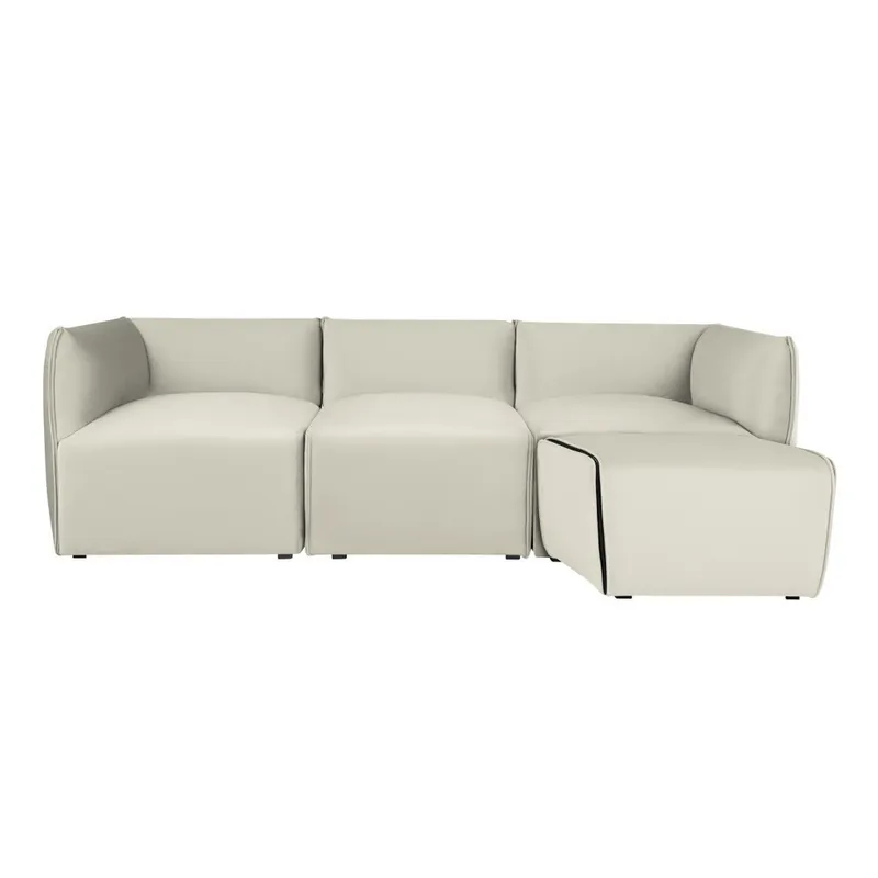 Kremowa modułowa sofa 3-osobowa z podnóżkiem Norrsken Ebbe Bonami Wyjątkowa oferta