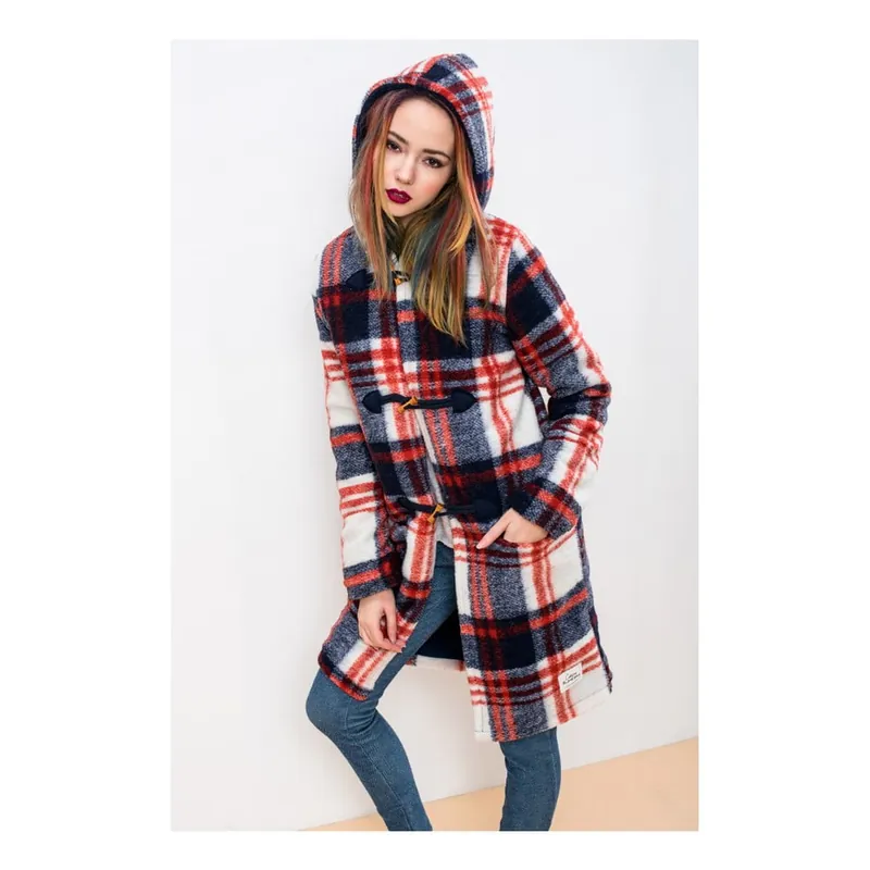Płaszcz w kratkę Lull Loungewear Duffle, rozmiar XL Bonami Ostatnia szansa