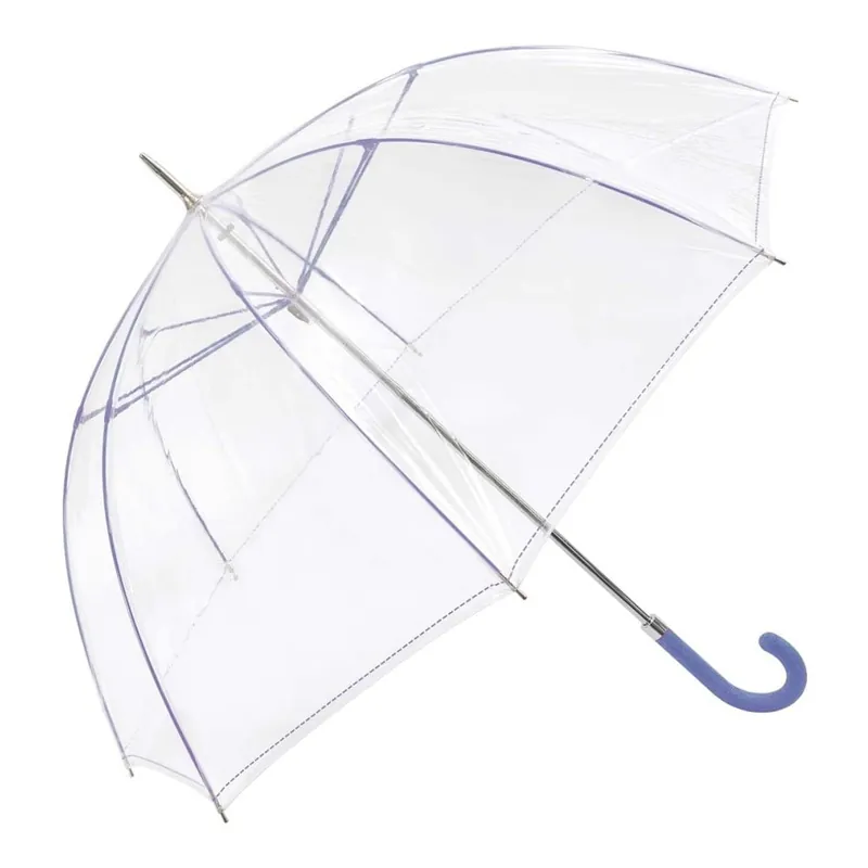 Przezroczysty parasol z fioletowymi detalami Birdcage Stitch, ⌀ 100 cm Bonami Ostatnia szansa