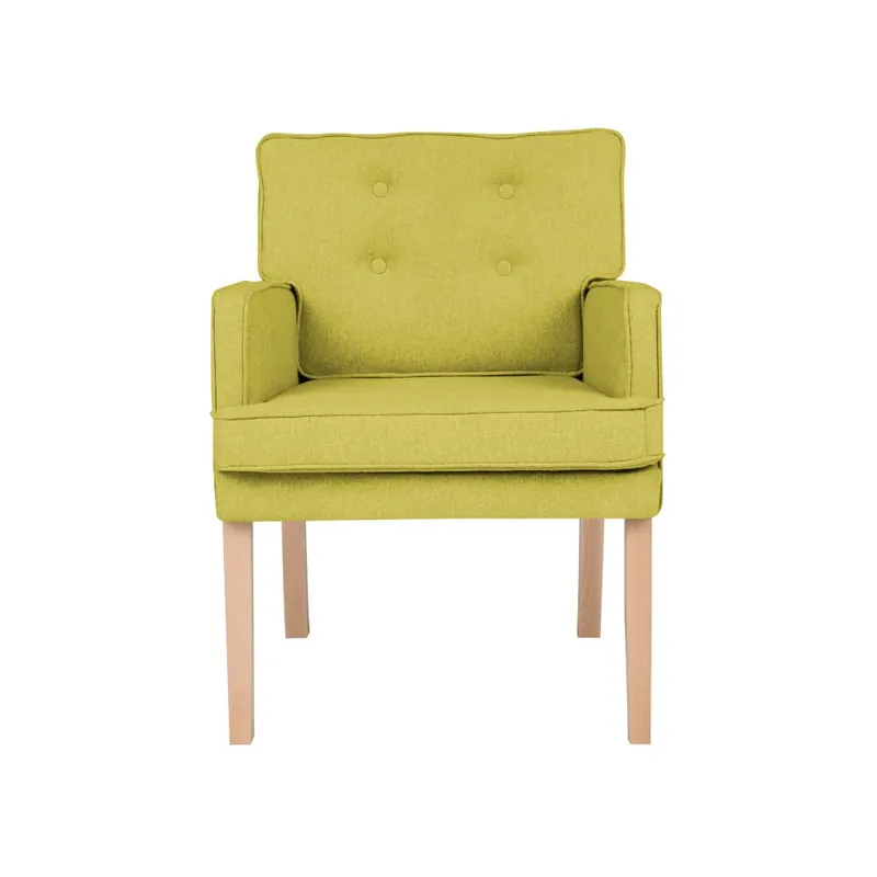 Żółty fotel z podłokietnikami Micadoni Home Mista Bonami Oferta czasowa