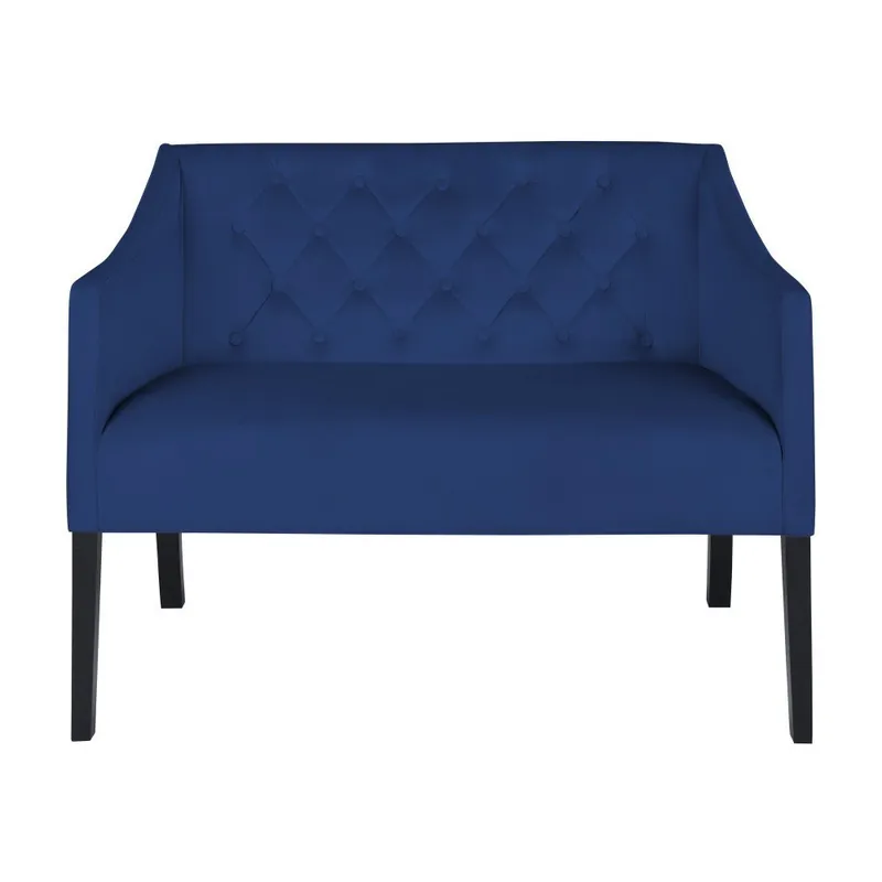 Niebieska sofa 2-osobowa Micadoni Home Mauricio Bonami Popularny