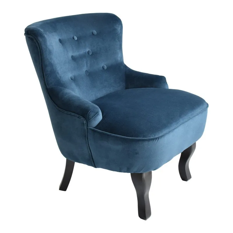 Granatowy fotel RGE Amelia Bonami Bestseller