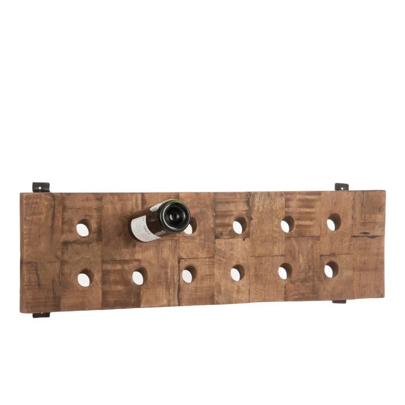 Popularny Stojak drewniany na butelki wina J-Line Winerack, 26x90 cm Bonami