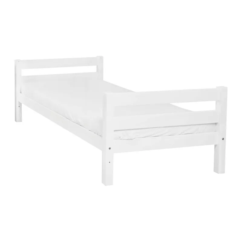 Białe łóżko dziecięce z litego drewna bukowego Mobi furniture Nina, 200x90 cm Bonami Ostatnie sztuki