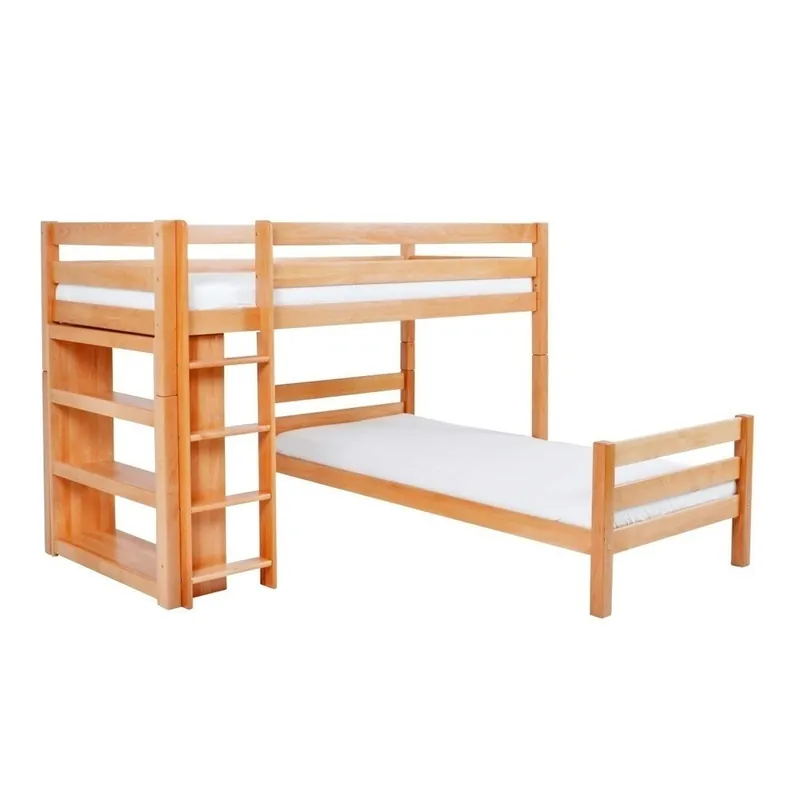 Dziecięce łóżko piętrowe z litego drewna bukowego Mobi furniture Emil, 200x90 cm Bonami Niska cena