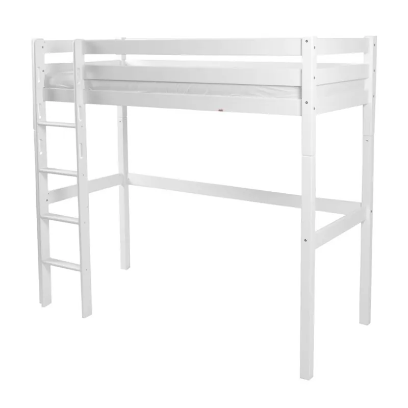 Białe dziecięce łóżko piętrowe z litego drewna bukowego Mobi furniture Luis, 200x90 cm Bonami Kup teraz