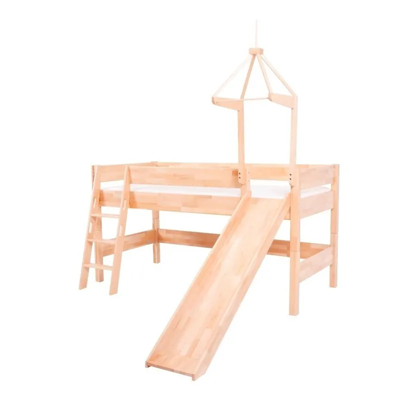 Dziecięce łóżko piętrowe z litego drewna bukowego Mobi furniture Luk, 200x90 cm Bonami Niska cena