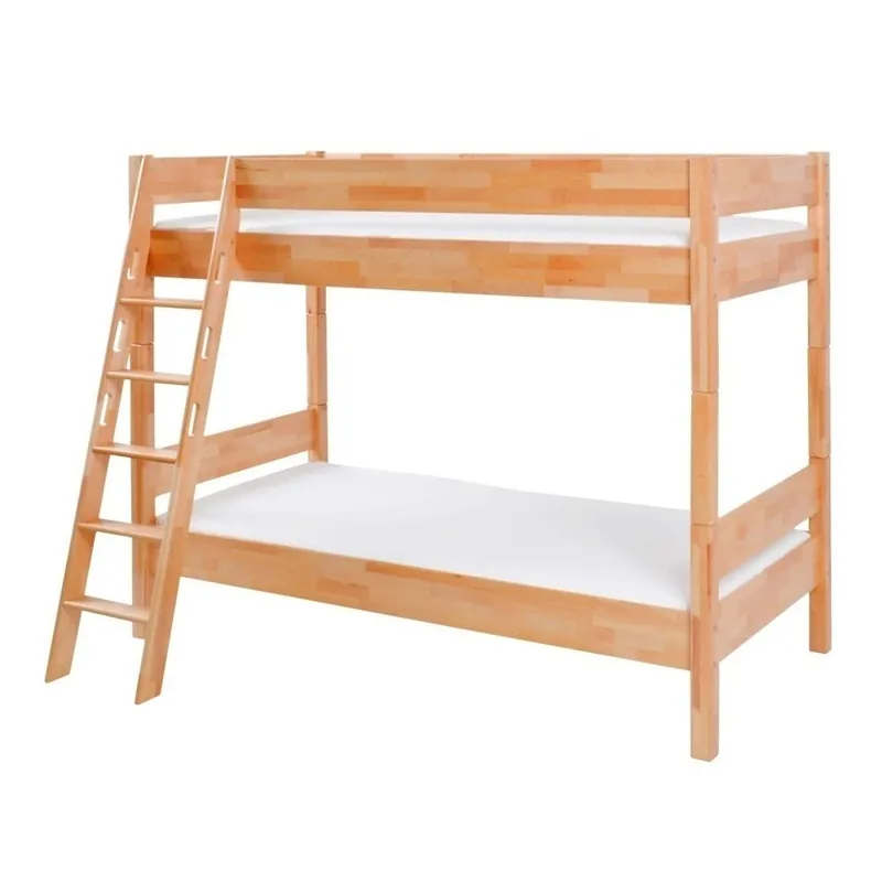 Szybka dostawa Dziecięce łóżko piętrowe z litego drewna bukowego Mobi furniture Erik, 200x90 cm Bonami