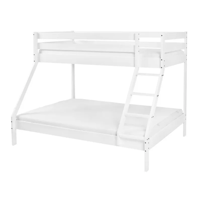 Hit sprzedaży Białe dziecięce łóżko piętrowe z litego drewna bukowego Mobi furniture Maxim, 200x90 cm Bonami