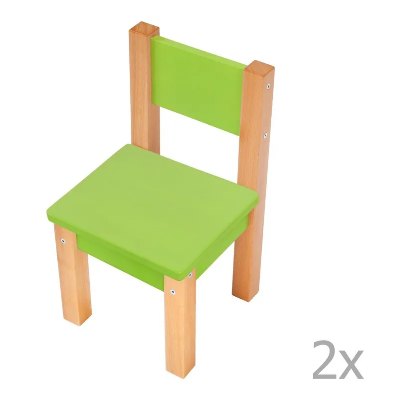 Łatwy zwrot Zielone krzesło dziecięce Mobi furniture Mario Bonami