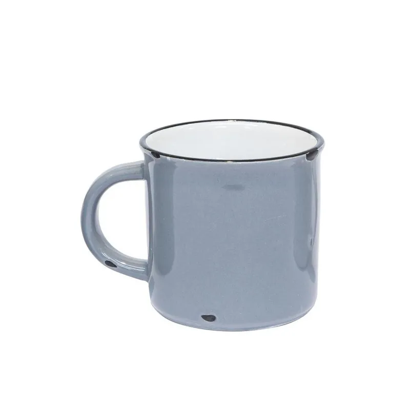 Wysoka jakość Szary kubek emaliowany Novita Old Country, ⌀ 8 cm Bonami
