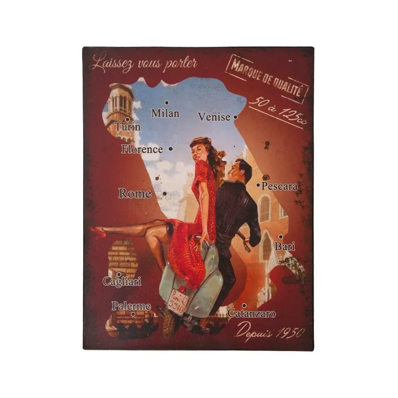 Kup teraz Tablica metalowa Antic Line Carte Italie, 25x33 cm Bonami