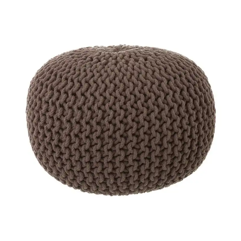 Kup online Brązowy puf z bawełny Unimasa, 50x30 cm Bonami