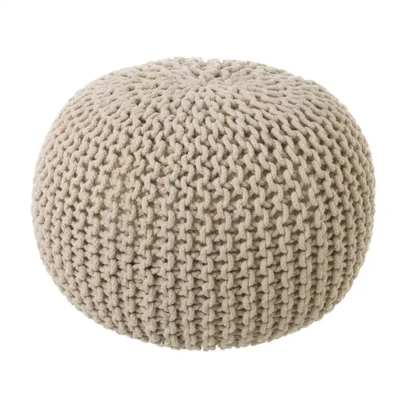 Ostatnia szansa Beżowy puf z bawełny Unimasa, 50x30 cm Bonami