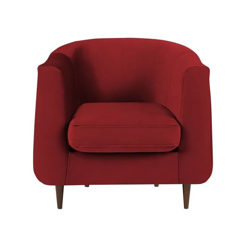 Oferta czasowa Czerwony aksamitny fotel Kooko Home Glam Bonami
