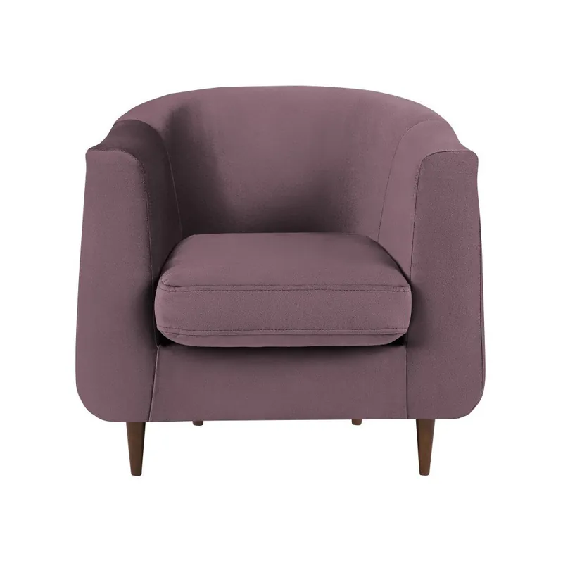 Dostępne od ręki Fioletowy aksamitny fotel Kooko Home Glam Bonami