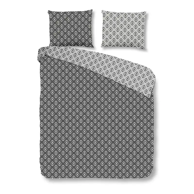 Wyprzedaż Szara pościel bawełniana Mundotextil Pattern, 140x200 cm Bonami