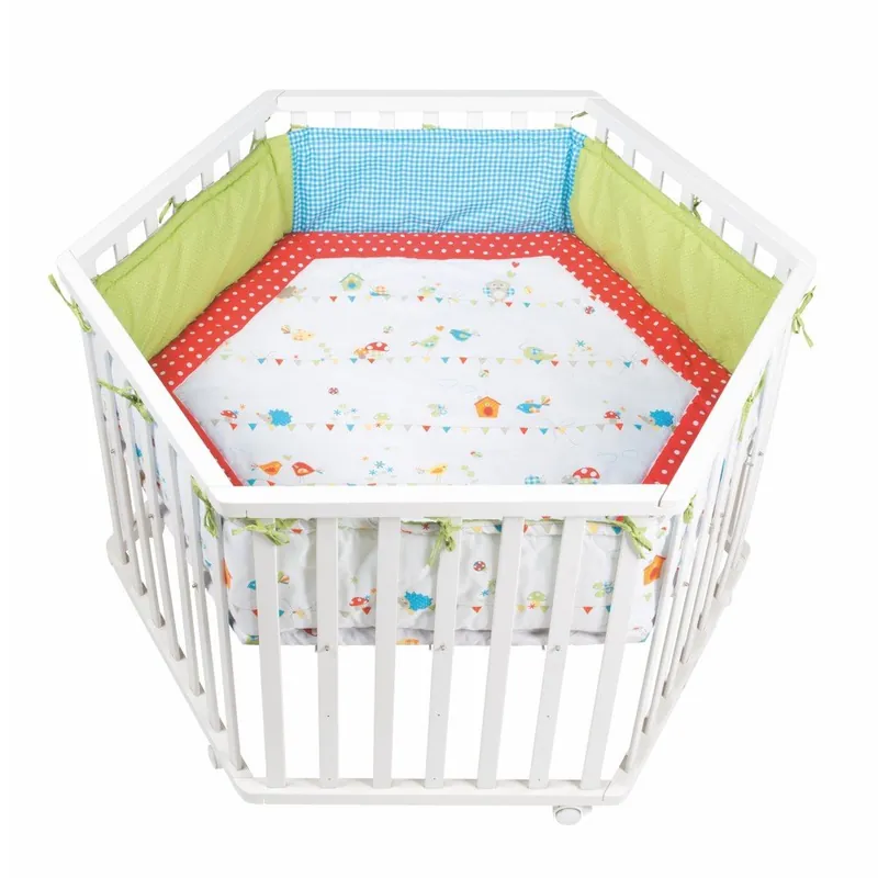 Wyjątkowa oferta Biały kojec sześciokątny Roba Woodland Bonami