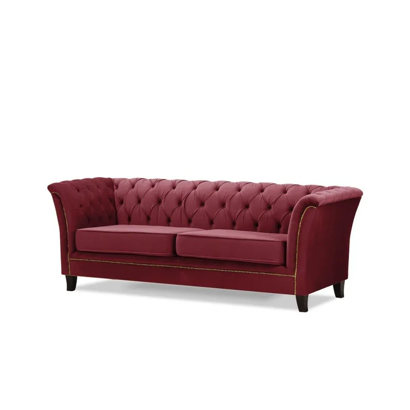 Nie przegap Bordowa sofa trzyosobowa Wintech Newport Bonami