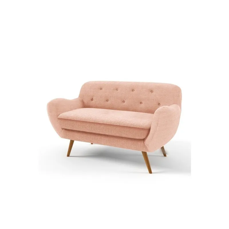 Różowa sofa dwuosobowa Wintech Zefir Portland Bonami Tani