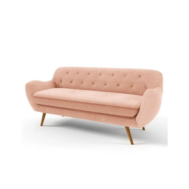 Taniej Różowa sofa trzyosobowa Wintech Zefir Portland Bonami