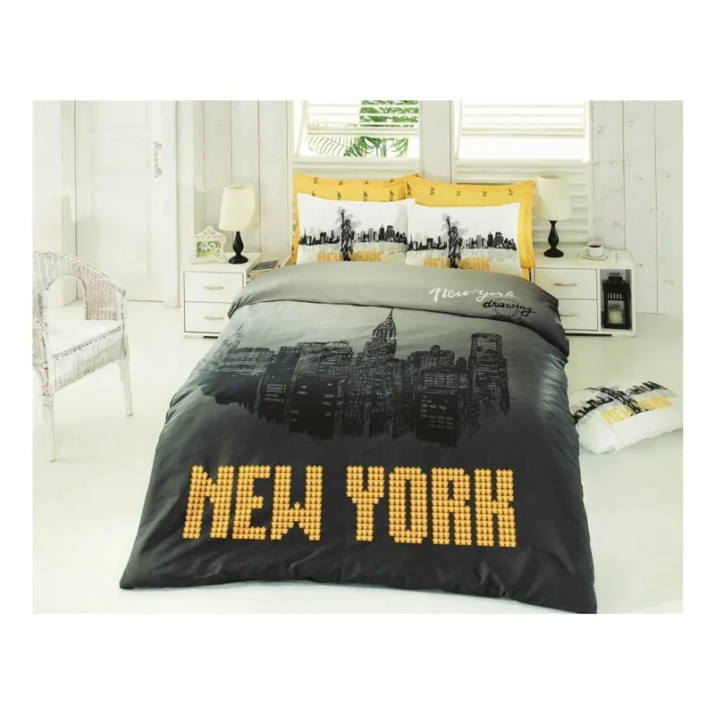 Pościel z prześcieradłem New York, 200x220 cm Bonami Wysoka jakość