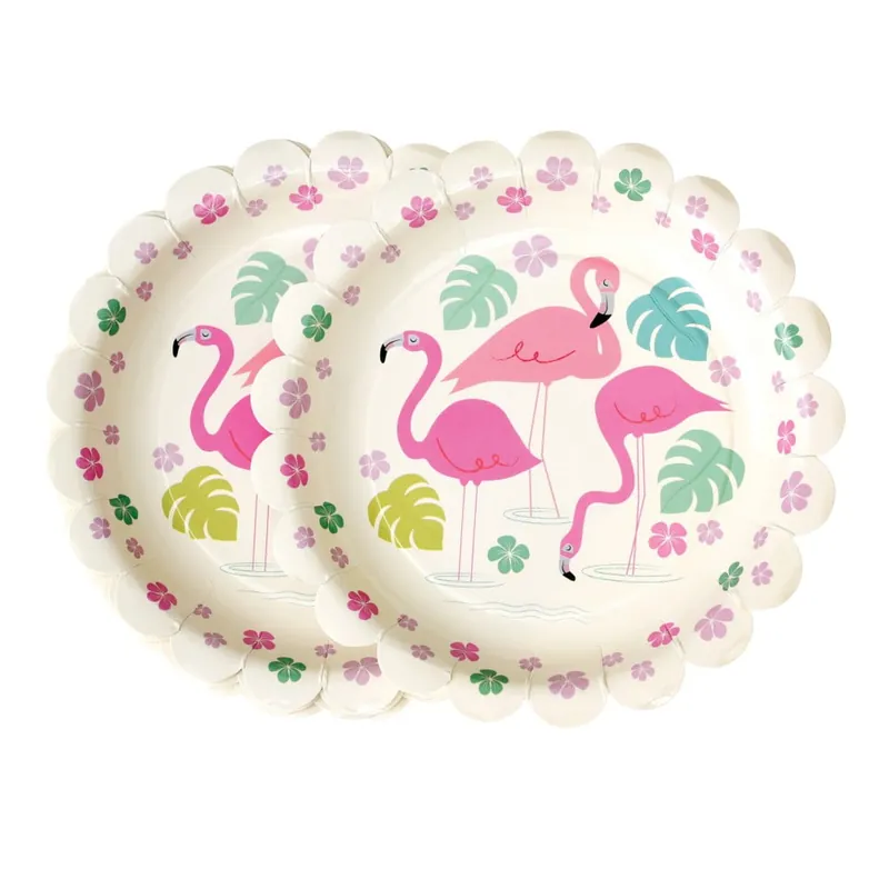 Nowość Zestaw 8 talerzy papierowych Rex London Flamingo Bay Bonami