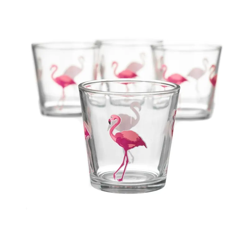 Zestaw 4 szklanek Unimasa Flamingo, 220 ml Bonami Kup online