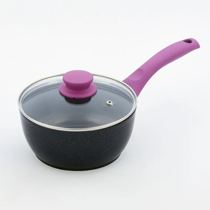 Zamów teraz Rondel z przykrywką i fioletową rączką Bisetti Black Diamond, 18 cm Bonami