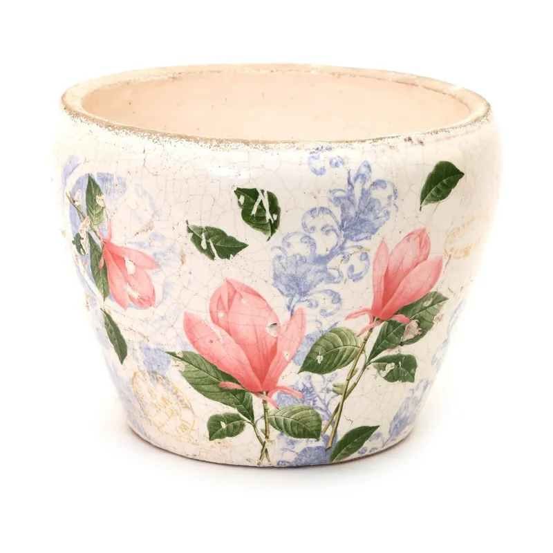 Okazja Doniczka ceramiczna Soho And Deco Flor Rosa, ⌀ 26 cm Bonami