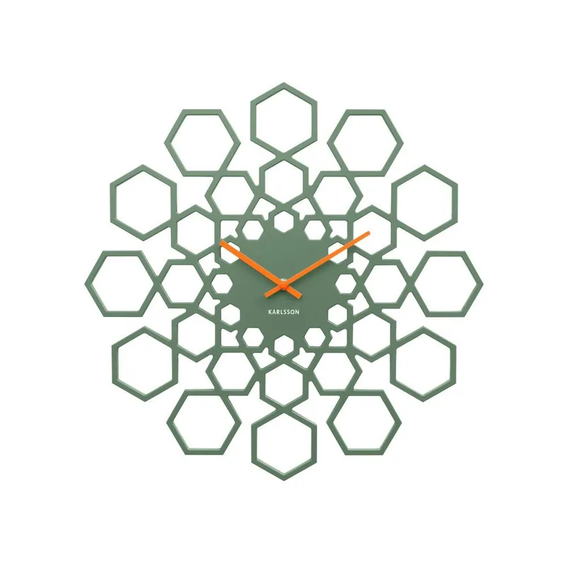 Bezpieczna płatność Zielony zegar Karlsson Sunshine Hexagon Bonami