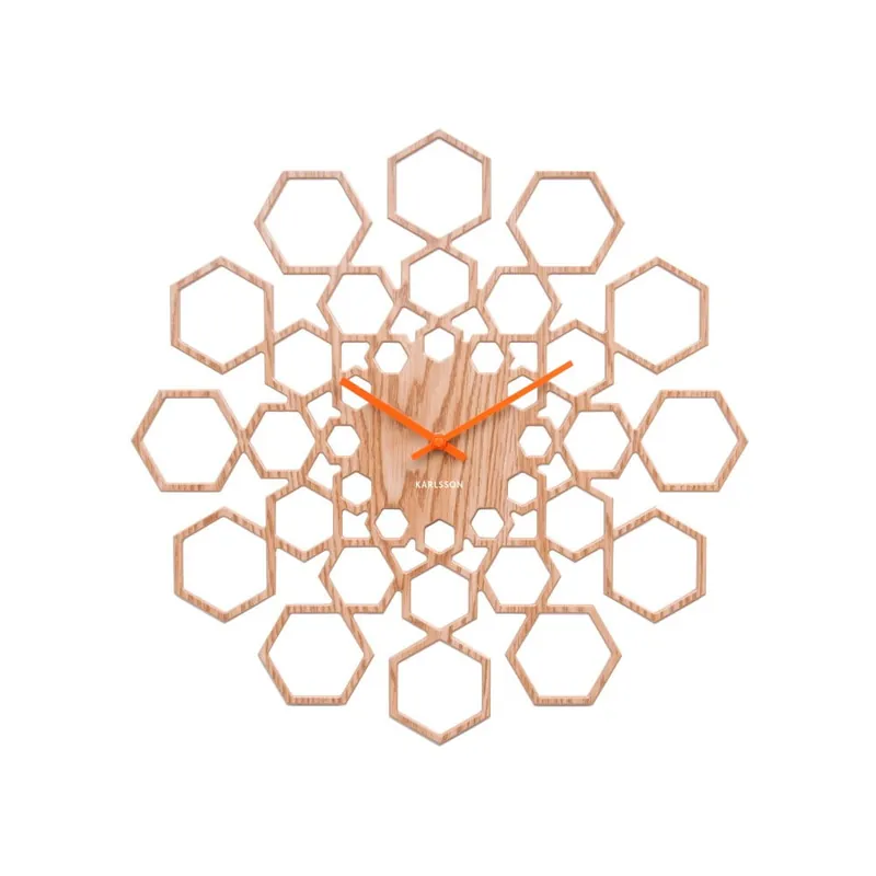 Obniżka ceny Drewniany zegar Karlsson Sunshine Hexagon Bonami