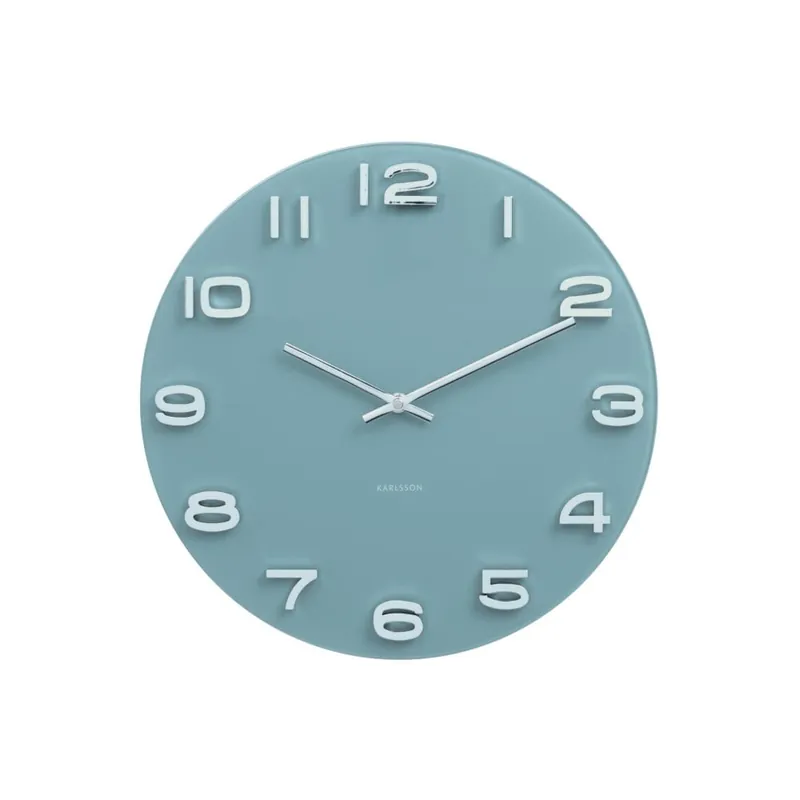 Niebieski zegar Karlsson Time Vintage, ø 35 cm Bonami Ograniczona ilość