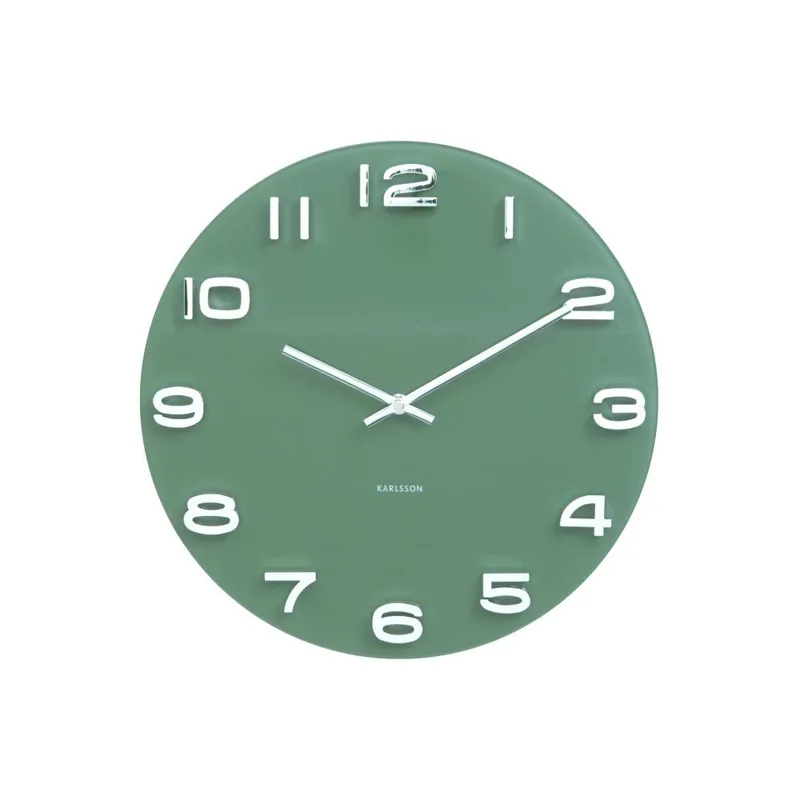 Zielony zegar Karlsson Time Vintage, ø 35 cm Bonami Zamów dziś