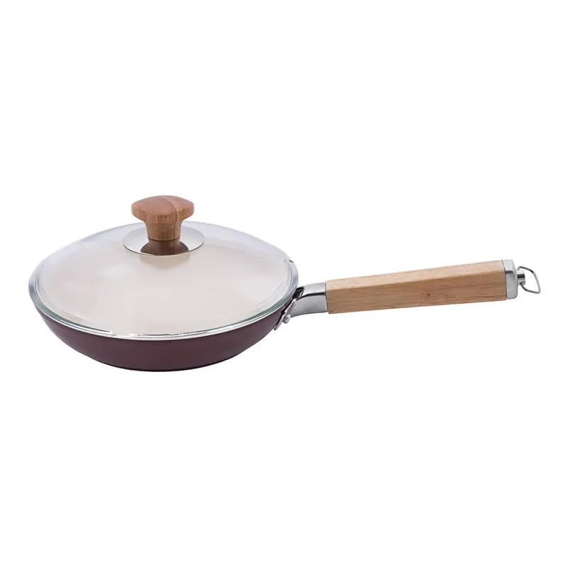 Brązowa ceramiczna patelnia Krauff z pokličkou, Ø 24 cm Bonami Wysoka jakość