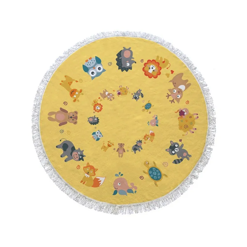 Okrągły ręcznik Animal Family, ⌀ 150 cm Bonami Łatwy zwrot