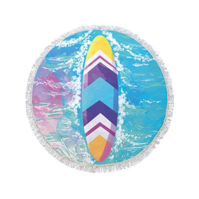 Tani Okrągły ręcznik Surf Surf Surf, ⌀ 150 cm Bonami