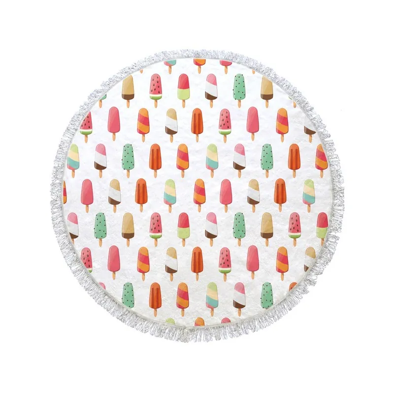 Do wyczerpania zapasów Okrągły ręcznik Ice Cream, ⌀ 105 cm Bonami