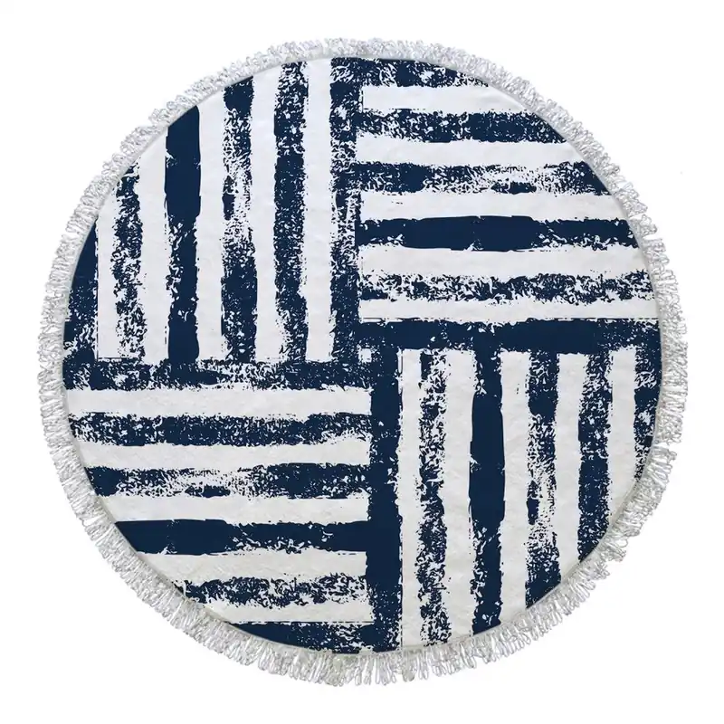 Obniżka ceny Okrągły ręcznik Stripey, ⌀ 105 cm Bonami