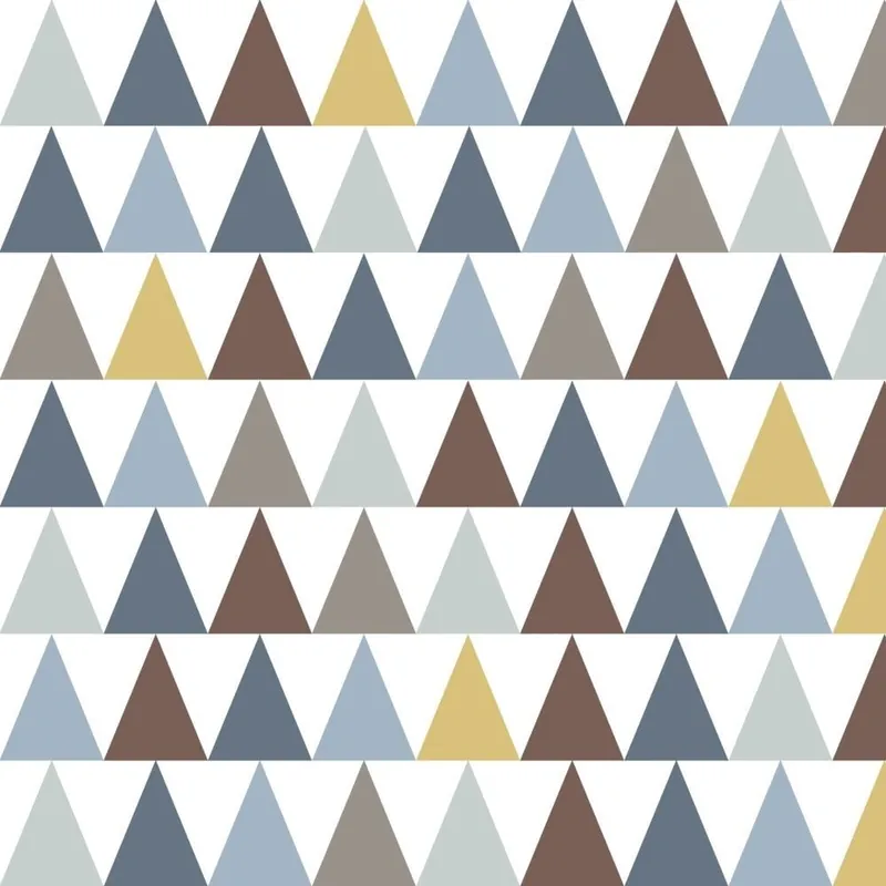 Tapeta do pokoju dziecięcego z niebieskim motywem Art For Kids Triangles, 48x1000 cm Bonami Nie przegap