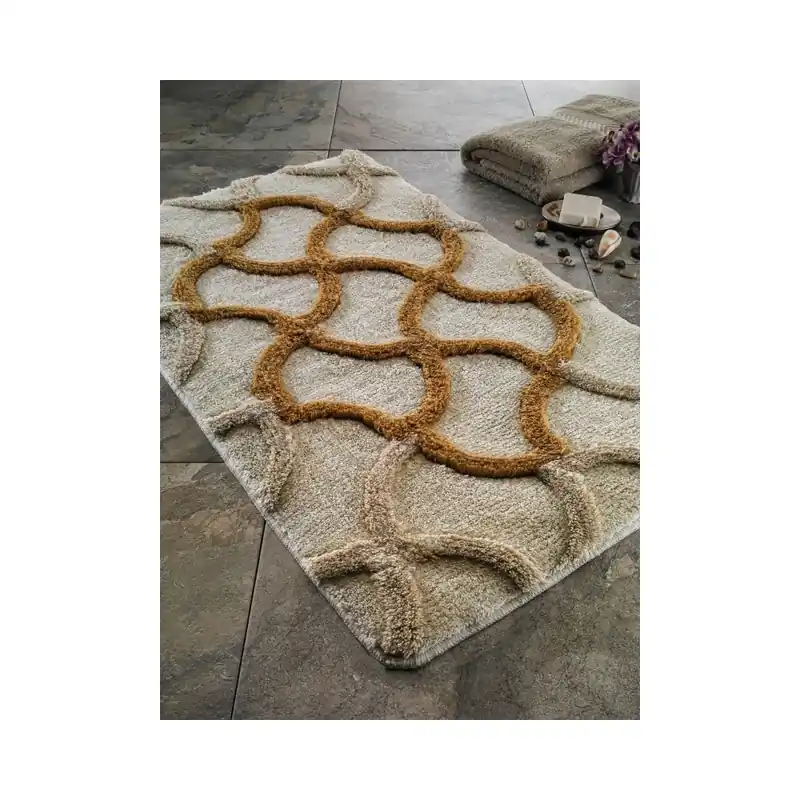 Piaskowy dywanik łazienkowy Confetti Bathmats Hermos, 60x100 cm Bonami Najlepsza cena