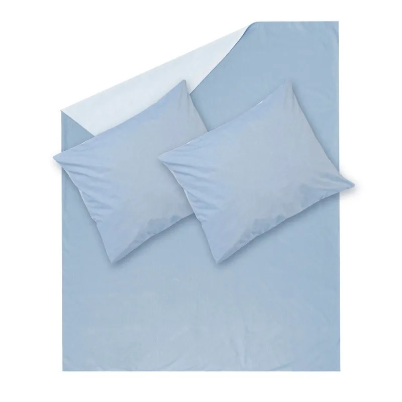 Oferta limitowana Niebieska pościel Hawke&Thorn Parker Simple, 240x220 cm + 2xpoduszka 50x60 cm Bonami